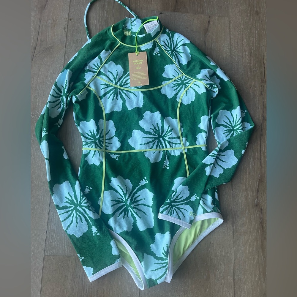 Digi High Long Sleeve One-Piece Swimsuit